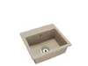 Granitspüle Einbeckig DON – Beige – Siphon in Chrom Produktbild-Vorschau 3
