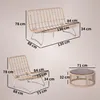 Outsunny Gartenmöbel Set 4-teilig Polyrattan Lounge-Set mit Produktbild-Vorschau 3