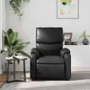 masážne kreslo vidaXL Black Imitation Leather Náhľad obrázku produktu 3
