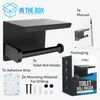 Strex Porte-Rouleau WC avec Tablette - Noir - Autocollant / Voir les images du produit 9