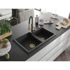 Mexen Tomas 2-Becken-Granitspüle mit Mischbatterie Aster, Produktbild-Vorschau 2