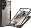 A protective phone case is shown disassembled, with the front and back components separated. Produktbild-Vorschau