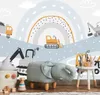 Muralo Vlies Fototapete für Kinder REGENBOGEN Fahrzeuge Produktbild-Vorschau 6