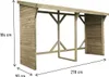 Riparo in legno - 2,5 m² - 2,78 x 0,90 x 1,85 m- 5 metri Anteprima dell’immagine prodotto 3