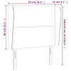 Kopfteil mit Ohren Grau 93x23x118/128 cm Kunstleder Produktbild-Vorschau 9