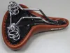 VELO Bicycle Saddle Cruiser w/spring brown leather+rivet Produktbild-Vorschau 6