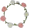 leuchtender Blumenkranz für Damen creme altrosa Produktbild-Vorschau 3