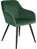 Chaise MARILYN Effet Velours Style Scandinave - vert Voir les images du produit 1