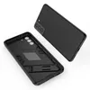 A black phone case and its inner lining are shown against a white background. Produktbild-Vorschau