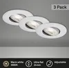 LED Einbauleuchten Schwenkbar 3er Set 5 W silber Kunststoff Produktbild-Vorschau 2