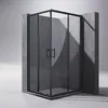 SONNI 80x100x195cm nero angolo doccia porta scorrevole Anteprima dell’immagine prodotto 1
