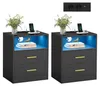 VASAGLE nachtkastje met oplaadstation, set van 2, Productafbeelding-voorbeeld 1