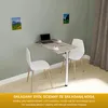 Składany stół naścienny z nogą stołową Blat biurka 80x50 cm Podgląd zdjęcia produktu 2