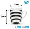 Set di 4 tazze da caffè con design a righe punteggiate Anteprima dell’immagine prodotto 2