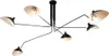 A black multi-arm chandelier with six lights, shown against a white background. Anteprima dell’immagine prodotto