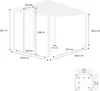 Pergola bioclimatica 3x4 in alluminio + 3 persiane da 1.3m, Anteprima dell’immagine prodotto 6