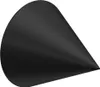 A black cone-shaped object, likely a curtain rod finial, is shown against a white background. Produktbild-Vorschau