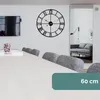 HSXL - Große Wanduhr Schwarz mit goldenen Zeigern - 60cm Produktbild-Vorschau 3