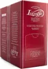 A red cardboard box for Lucaffe coffee pods, shown from an angle. Produktbild-Vorschau