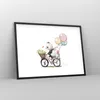 Gerahmtes Poster - Schwarzer Rahmen - Panda Fahrrad Kinder Produktbild-Vorschau 8