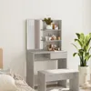 vidaXL Toaletní stolek se zrcadlem betonově šedý Náhled obrázku produktu 2