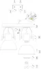 An exploded diagram showing the assembly instructions for a light fixture. Produktbild-Vorschau