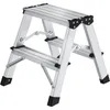 tectake® Doppelseitige Aluminium Trittleiter 2 Stufen, Produktbild-Vorschau 1