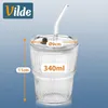 Vilde | Súprava 2 pohárov s viečkom a slamkou 340 ml - Náhľad obrázku produktu 6