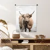MuchoWow® Wandteppich Wandbehang Schottisches Hochlandrind Produktbild-Vorschau 6
