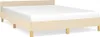 vidaXL Bettgestell ohne Matratze Creme 140x200 cm Stoff Produktbild-Vorschau 1