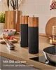 Praknu Salz & Pfeffermühle Set aus  Akazienholz – Edles Produktbild-Vorschau 2
