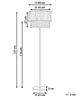 BELIANI Lampa stojąca brązowa ze zotym lniana metalowa 137 Podgląd zdjęcia produktu 3