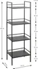 HAKU Regal Badregal schwarz - Metall, B/H/T: 40x128x30 cm Produktbild-Vorschau 2