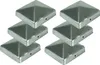 6x Acier inoxydable Chapeau de poteau Pyramide 71x71mm Voir les images du produit 1