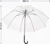 Automatik Stock-Regenschirm transparent 88cm Stockschirm Produktbild-Vorschau 2