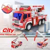 Feuerwehrauto, Reibungskraft Spielzeug Auto, Feuerwehr Produktbild-Vorschau 2