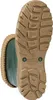 The image shows the sole of a green boot with a tan tread pattern and a tan fuzzy trim around the top edge. Produktbild-Vorschau