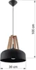 Závesné svietidlo CASCO čierne/prírodné drevo 1xE27 15W Náhľad obrázku produktu 11