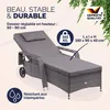 Casaria® Chaise longue en polyrotin Gris Anthracite Voir les images du produit 2