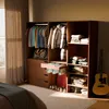 Kit guardaroba modulare decorazione legno 3 elementi, Noce Anteprima dell’immagine prodotto 4
