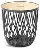 Beistelltisch, Korbtisch 55L (Ø 45cm), Anthrazit Produktbild-Vorschau 1