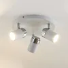 Lindby Strahler Kardo, Rondell, 3-flg., weiß, Metall, IP44 Produktbild-Vorschau 2