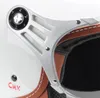 Casco jet CMX - casco scooter Paul bianco lucido + pelle Anteprima dell’immagine prodotto 5