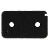 A black foam filter with two circular holes and a notch on the right side, isolated on a white background. Produktbild-Vorschau