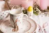 Clayre & Eef Frühstücksteller Ø 20 cm Beige Braun Porzellan Produktbild-Vorschau 4