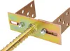 A close-up view of a metal post anchor bracket with a rebar-like rod attached. Produktbild-Vorschau