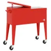 vidaXL Chariot réfrigéré à roulettes rouge 92x43x89 cm Voir les images du produit 4