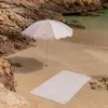 Sonnenschirm Strand Polyester 210x160cm Beige Produktbild-Vorschau 4
