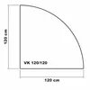 Viertelkreis 120x120cm schwarz - Funkenschutzplatte Produktbild-Vorschau 2