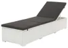 vidaXL Lehátko s vankúšom Poly Rattan White Náhľad obrázku produktu 6